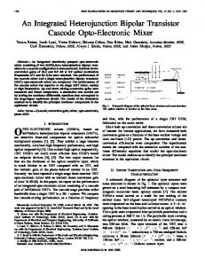 An integrated heterojunction bipolar transistor cascode ... - EE, Technion