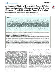 An Integrated Model of Transcription Factor Diffusion ... - Smoldyn