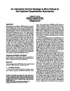 An Interactive Control Strategy is More Robust to Non-Optimal