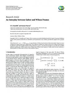 An Interplay between Gabor and Wilson Frames