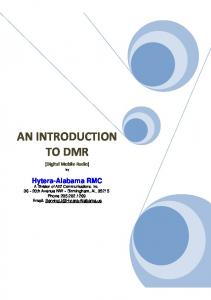 AN INTRODUCTION TO DMR