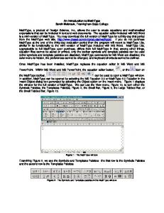 An Introduction to MathType