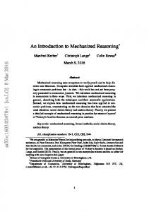 An Introduction to Mechanized Reasoning