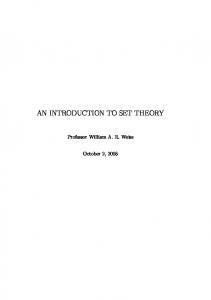 An Introduction to Set Theory by Weiss
