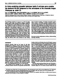 An intron-containing glycoside hydrolase family 9 cellulase ... - NCBI