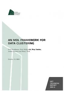 an mdl framework for data clustering