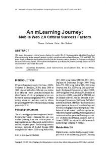 An mLearning Journey - Semantic Scholar