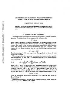 An necessary condition for isoperimetric inequality in warped product ...