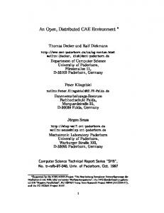 An Open, Distributed CAE Environment