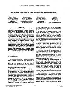 An Optimal Algorithm for Raw Idea Selection under Uncertainty