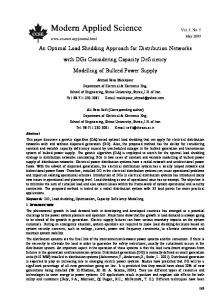 An Optimal Load Shedding Approach for Distribution ... - CiteSeerX