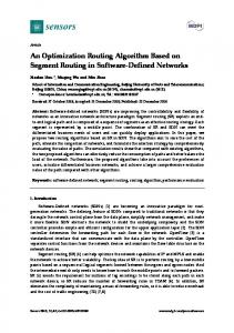 An Optimization Routing Algorithm Based on Segment Routing ... - MDPI