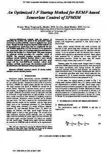 An Optimized IF Startup Method for BEMF-based ... - IEEE Xplore