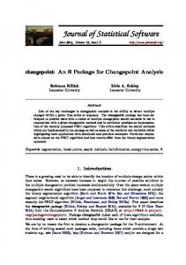 An R Package for Changepoint Analysis - Journal of Statistical Software