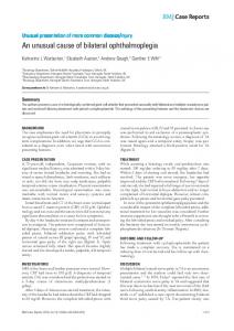 An unusual cause of bilateral ophthalmoplegia - BMJ Case Reports