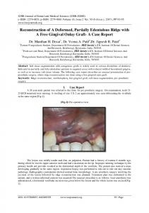 an unusual presentation of ridge reconstruction