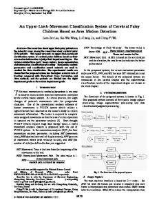 An Upper-Limb-Movement Classification System of Cerebral Palsy