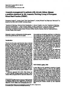 Anaemia management in patients with chronic kidney disease: a ...