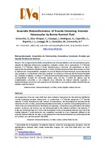 Anaerobic Biotransformation of N-oxide Containing Aromatic ...