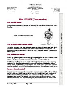 ANAL FISSURE (Fissure-in-Ano) - Dr David Clark