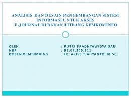 analisis dan desain pengembangan sistem informasi ... - Digilib ITS