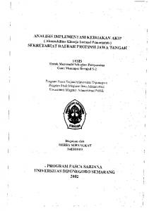 ANALISIS IMPLEMENTASI KEBIJAKAN AKIP ' '_