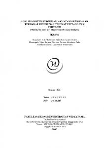 Analisis sistem informasi akuntansi penjualan terhadap penurunan