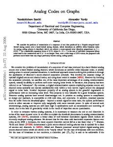 Analog Codes on Graphs