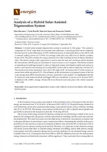 Analysis of a Hybrid Solar-Assisted Trigeneration System - MDPI