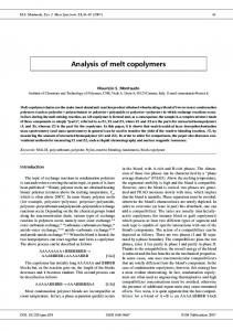 Analysis of melt copolymers