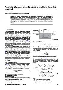 Analysis of planar circuits using a multigrid iterative ... - IEEE Xplore