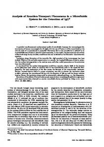 Analysis of Reaction-Transport Phenomena in a Microfluidic System