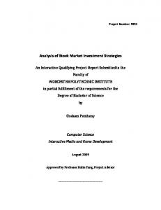 Analysis of Stock Market Investment Strategies - Worcester ...
