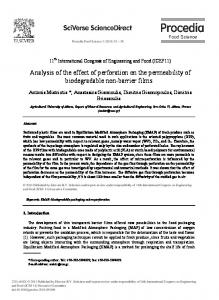 Analysis of the effect of perforation on the permeability ...