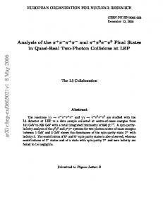 Analysis of the pi^+ pi^-pi^+ pi^-and pi^+ pi^ 0pi^-pi^ 0 Final States in ...