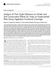 Analysis of Time Scale Influences on Water and Soil Conservation ...