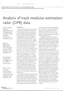 Analysis of track modulus estimation