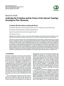 Analyzing the Evolution and the Future of the Internet Topology ...