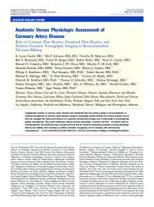 Anatomic Versus Physiologic Assessment of Coronary Artery ... - JACC
