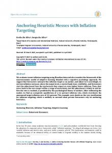 Anchoring Heuristic Messes with Inflation Targeting - Doi.org