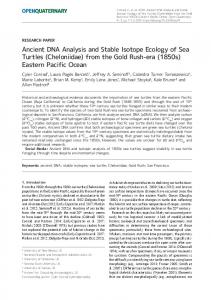 Ancient DNA Analysis and Stable Isotope Ecology ... - Open Quaternary