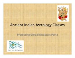 Ancient Indian Astrology Classes