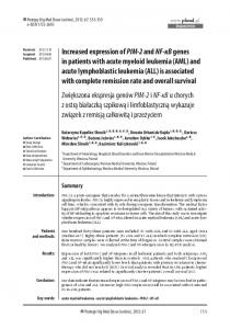 and acute lymphoblastic leukemia