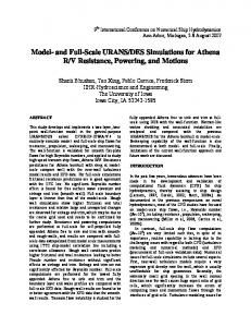 and Full-Scale URANS/DES Simulations for Athena R/V ... - of Tao Xing