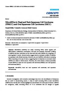 and Oral Squamous Cell Carcinoma - MDPI