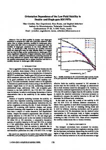 and Single-Gate SOI FETs - IEEE Xplore