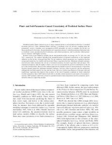 and Soil-Parameter-Caused Uncertainty of Predicted Surface Fluxes