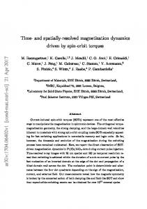 and spatially-resolved magnetization dynamics driven by spin ... - arXiv