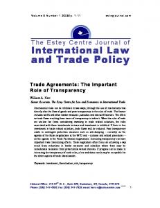 and Trade Policy - AgEcon Search