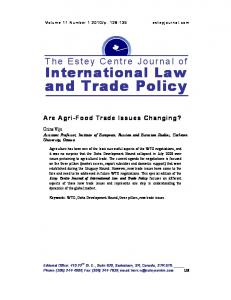 and Trade Policy - AgEcon Search